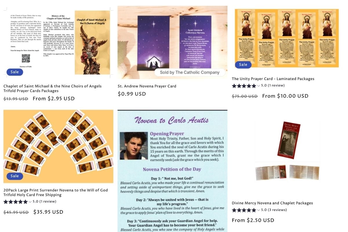 Prayer Cards and Novenas - Journeys of Faith