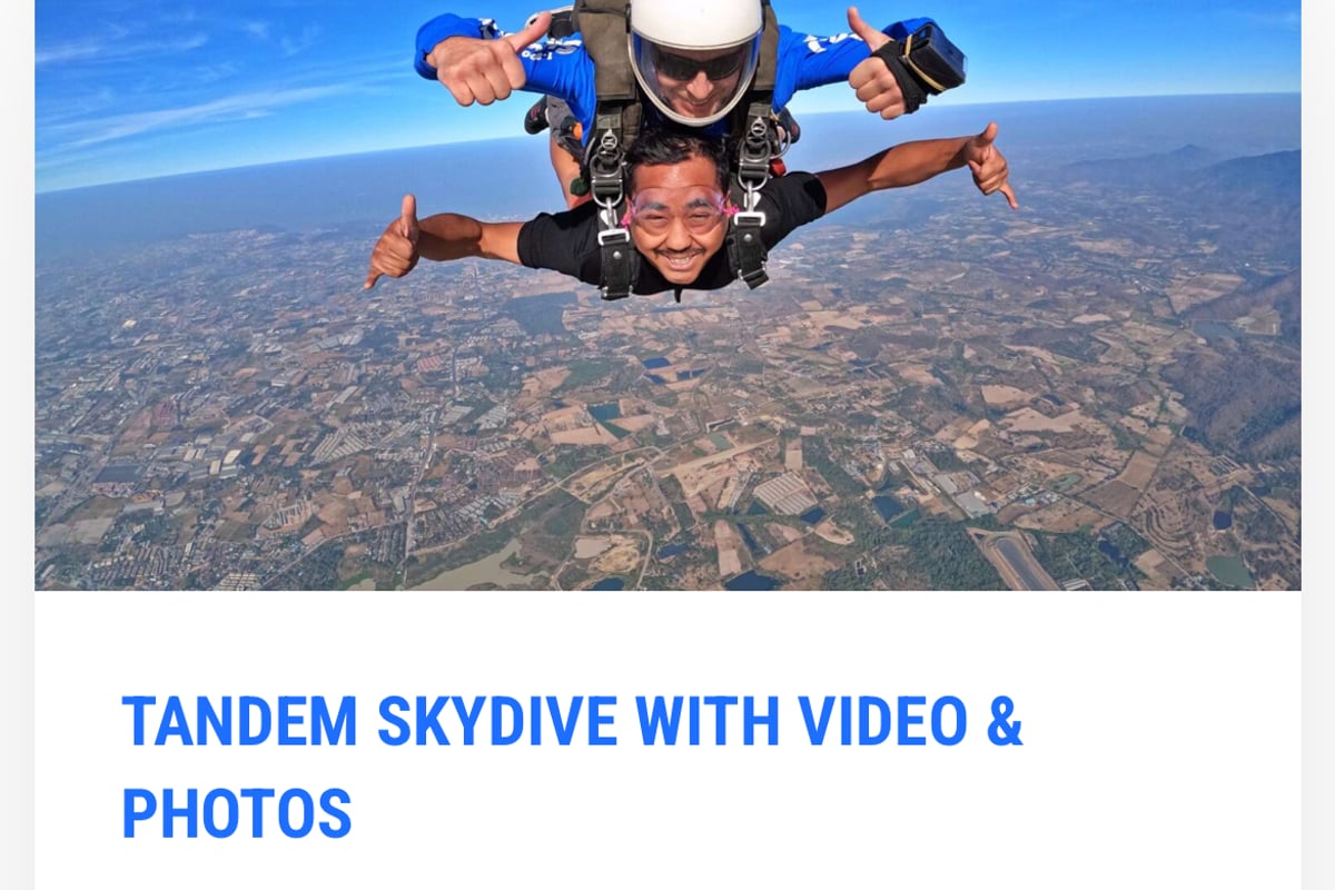 Tandem skydiving - Thai Sky Adventures