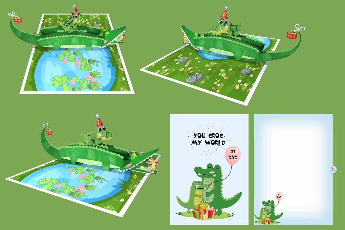 Animal pop up card - The3dCards