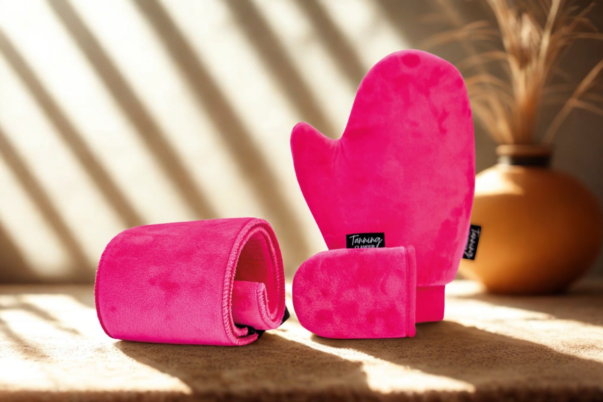 Zelfbruiner Aanbreng Set (Handschoenen + Rugband) - Tanning Glamour