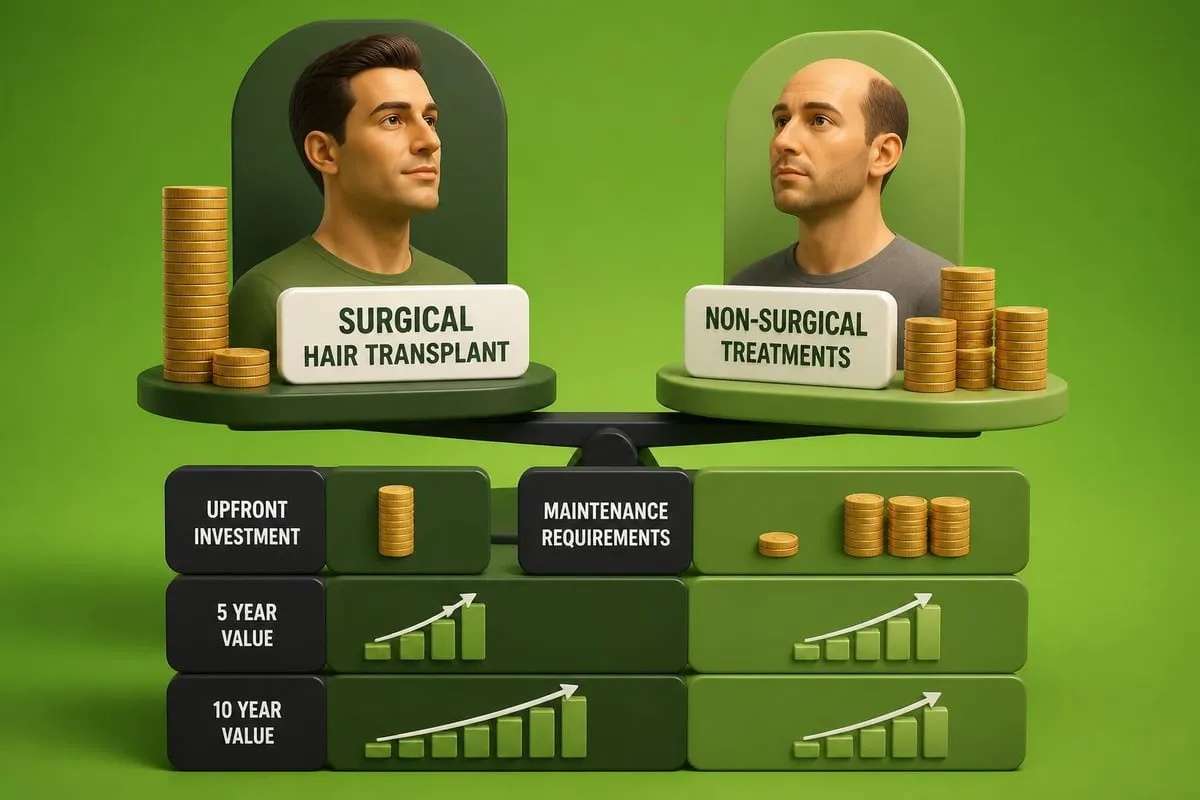 Hair restoration investment comparison